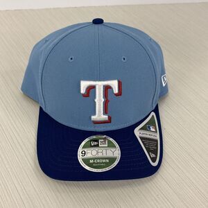 New Era 9FORTY MLB Texas Rangers Mens M-Crown Snapback Hat Cap Blue NEW